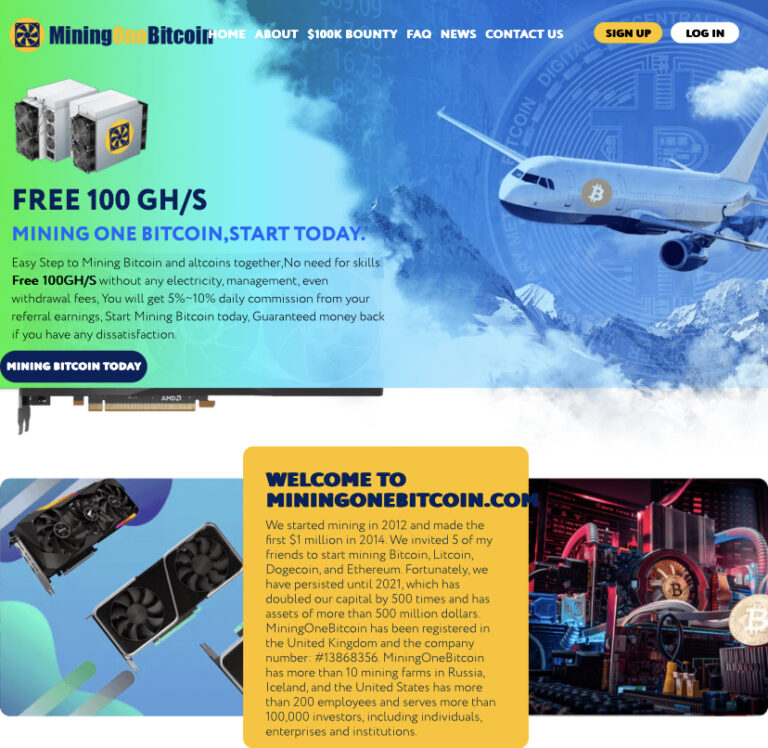 miningonebitcoin.com